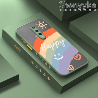 สําหรับ Oneplus 8 Pro 8T 9 Pro เคสแฟชั่น Happy Smile Frosted ใส แข็ง ด้านข้าง สี่เหลี่ยม ขอบ เคส รูปแบบ ซิลิโคน กันกระแทก เคสนิ่ม