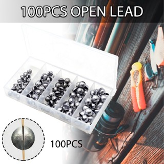 New 100pcs Fishing Sinker Split Shot Lead Sinker Round Bite Weight Lead Tackle