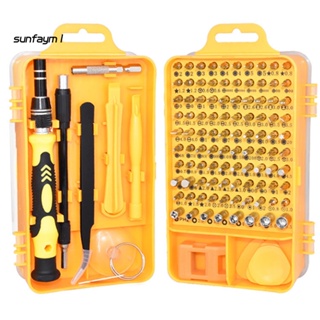 Sunfa 115 In 1 ชุดเครื่องมือไขควงแม่เหล็ก สําหรับซ่อมแซมแล็ปท็อป โทรศัพท์ นาฬิกา