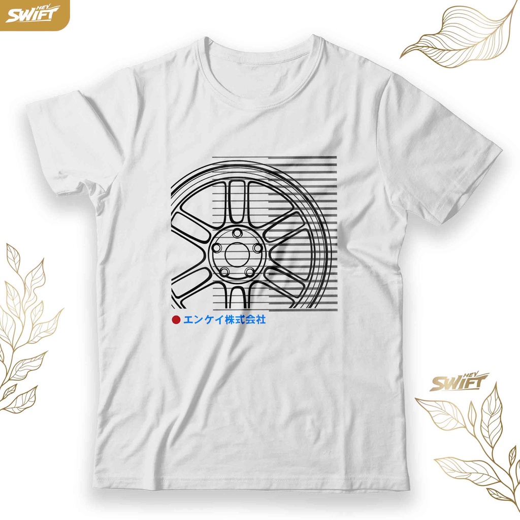 ความร้อน เสื้อยืด ขอบล้อแข่ง Enkei RPF1 BAJU DISTRO