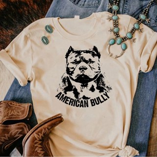 เสื้อยืด พิมพ์ลาย American Bully สไตล์ญี่ปุ่น สําหรับผู้หญิง