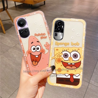 พร้อมส่ง เคสโทรศัพท์มือถือแบบนิ่ม ลายการ์ตูนสพันจ์บ็อบ แพทริก สตาร์ สําหรับ OPPO Reno10 Pro Pro+ A78 4G 5G เคส Phone Case