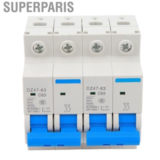 Superparis AC 400V 63A 2Pin Interlock Circuit Breaker 4500A Breaking  Dual Power Air Switch Transfer