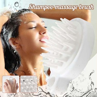 2pcs Soft Silicon Shampoo Brush Hair Head Body Bath Washing Scalp Massage Comb Scrub Cuci Rambut