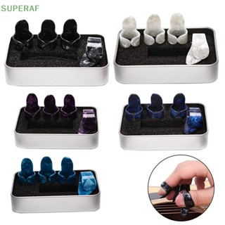 Superaf ปิ๊กกีตาร์ 1 นิ้วโป้ง 3 นิ้ว 4 ชิ้น ต่อชุด สําหรับกีตาร์ไฟฟ้า