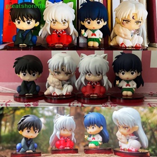 Greatshore ฟิกเกอร์อนิเมะ Inuyasha Higurashi Kagome Miroku Sesshomaru Q Version ของเล่นสําหรับเด็ก 1 ชิ้น