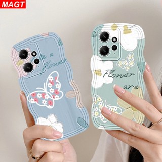 เคสโทรศัพท์มือถือแบบนิ่ม ลายผีเสื้อ ดอกไม้ หลากสี สําหรับ Redmi Note 12 Pro Redmi A1 A2 10C 10A 9C 9T Note 11S 10 5G 10S 9S 8 Pro Xiaomi Poco M5S M3 X3 Pro NFC