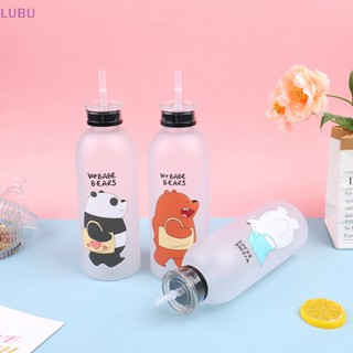 Lubu ใหม่ ขวดน้ํา ลายหมีแพนด้า 1000 มล. พร้อมหลอดดูด กันรั่วซึม