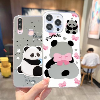 เคสโทรศัพท์มือถือใส แบบนิ่ม ลายการ์ตูนแพนด้า มีกระจก สําหรับ Xiaomi Mi 10T 8 11 12 12T 13 Lite POCO F2 F3 F4 F5 X3 M3 X5 GT Pro 5G | J027