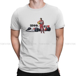 เสื้อยืด พิมพ์ลาย Ayrton Senna F1 Race Raer สําหรับผู้ชาย