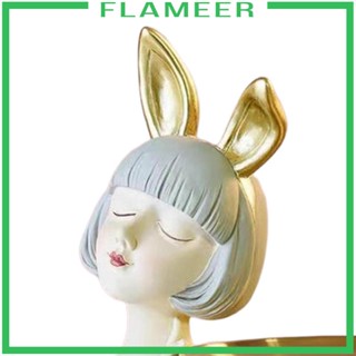 [Flameer] ถาดเก็บเครื่องประดับ ลูกอม รูปปั้นเด็กผู้หญิงน่ารัก สําหรับตกแต่งบ้าน โต๊ะ งานแต่งงาน