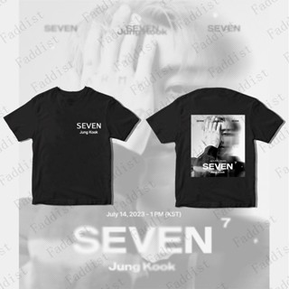 เสื้อยืดแขนสั้นลําลอง คอกลม ผ้าฝ้าย ลาย KPOP Bangtan Boys Jung Kook อัลบั้มใหม่ SEVEN 7 สําหรับผู้ชาย และผู้หญิง 2023