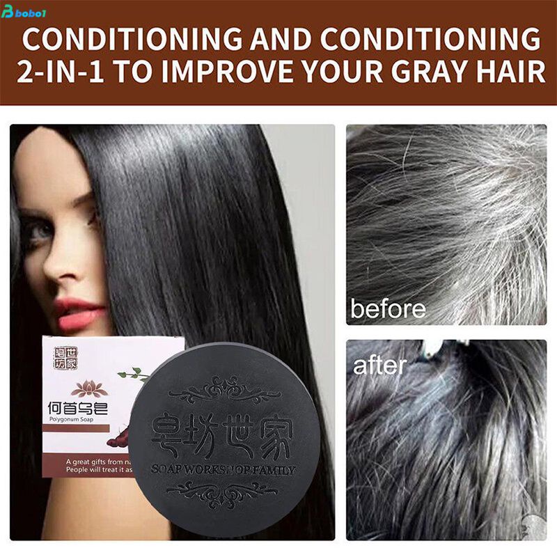 【รวดเร็ว 24 ชั่วโมง】polygonum Multiflorum Handmade Soap Gentle Soft Moisturizing Refreshing Oil-control Hair-fixing Anti Hair Loss Shampoo Organic Herbal Extract For Hair Beauty Care bobo1