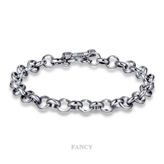 Fancy Curb Link "O" สร้อยข้อมือโซ่ ผู้ชาย ทองแดง วินเทจ เรียบง่าย สายรัดแขน เฮเรน ขายส่ง สร้อยข้อมือ