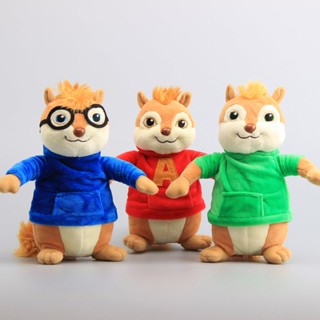 ตุ๊กตานุ่ม รูปการ์ตูนสัตว์น่ารัก Alvin and the Chipmunks ขนาด 9 นิ้ว 22 ซม. เหมาะกับของขวัญวันฮาโลวีน ของเล่นสําหรับเด็ก