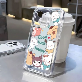 Sanrio เคสโทรศัพท์มือถือนิ่ม ลายสัตว์เล็ก รวมทุกอย่าง สไตล์อินเทรนด์ สําหรับ Apple Iphone 13 7 12 14Pro 11 SNON