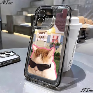 ใหม่ เคสโทรศัพท์มือถือแบบนิ่ม ลายการ์ตูนแมว แว่นกันแดด สําหรับ Iphone 11 7 13 14Promax 8p 12 LY62