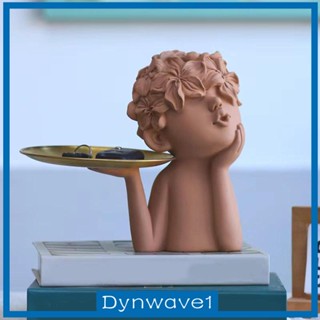 [Dynwave1] รูปปั้นกลีบดอกไม้ พร้อมถาด สําหรับตกแต่งบ้าน ห้องนั่งเล่น คาเฟ่