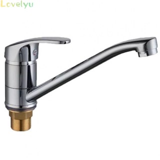 ⭐READY STOCK ⭐Bathroom Faucet Modern Polished Chrome Plated Single Handle Swivel Kitchen Tap