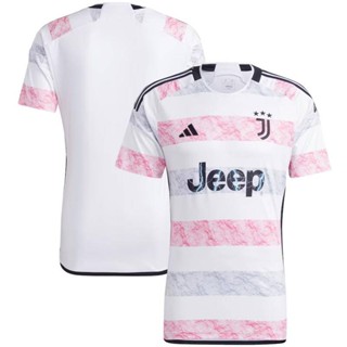 เสื้อกีฬาแขนสั้น ลายทีม Juventus Away 2023 2024 1:1 คุณภาพดี