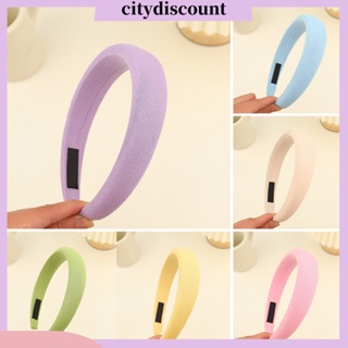 &lt;citydiscount&gt;  ที่คาดผมผู้หญิง นุ่ม สีพื้น ยืดหยุ่น น้ําหนักเบา กันลื่น รัดผม พอดี ล้างหน้า ที่คาดผม เครื่องประดับผม