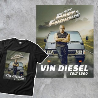 เวรเอ้ย   100%COTTONเสื้อผ้า COMBED DISTRO FAST FURIOUS VIN DIESEL COLT L300 วัสดุคุณภาพดี เรียบง่าย sizes-5xl