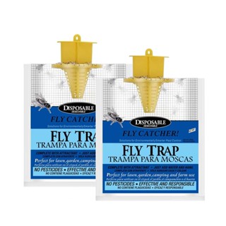 2 Pcs Disposable Fly Trap Non Toxic Outdoor Insect Killer Catcher Bag Pest Control