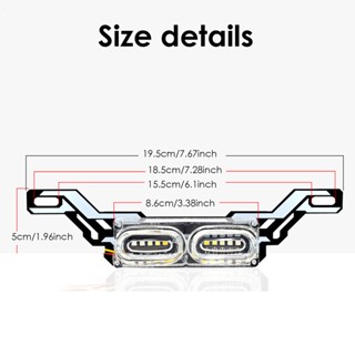 Tl ไฟเบรก ไฟหยุด LED RGB 12V หลากสี สําหรับรถจักรยานยนต์ ป้ายทะเบียนรถตํารวจ