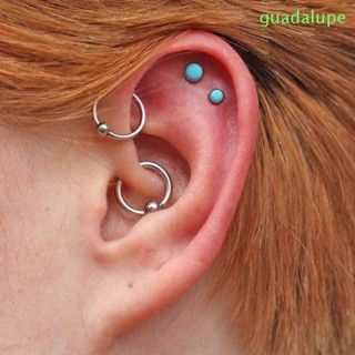 Guadalupe ต่างหูห่วง บอล Tragus Helix Huggie เจาะหู เครื่องประดับกลม