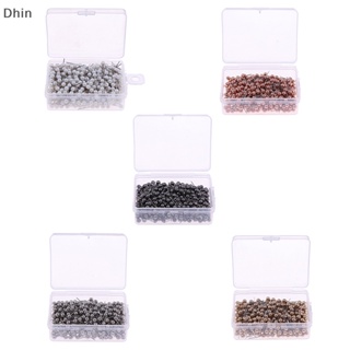 [Dhin] 400pcs Round Plastic Head Steel Push Pins Map Thumb Tacks Pin Office School COD