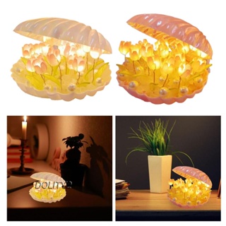 [Dolity2] DIY Night Light Shell Light Material, Simulation Flower Nightlight LED Decoration Bedside Lights Desk Lamp for NightStand Dorm Bedroom