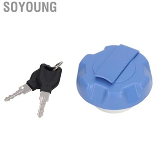 Soyoung 7421075531  Fuel Tank Cap Sealed Exquisite Workmanship Practical ABS Metal Alloy Blue for Truck