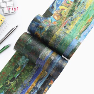 สติกเกอร์เทปวาชิ Van Gogh Series DIY สําหรับตกแต่งสมุดทํามือ
