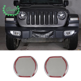 สติกเกอร์ตกแต่งไฟตัดหมอกด้านหน้ารถยนต์ สีดําควัน สําหรับ Jeep Wrangler JL 2018-2022