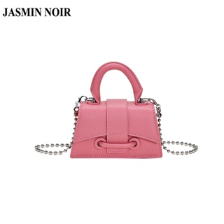 Jasmin NOIR กระเป๋าถือ กระเป๋าสะพายไหล่ สะพายข้าง หนัง PU ขนาดเล็ก พร้อมสายสะพาย สําหรับผู้หญิง