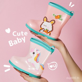 Childrens rain boots baby rain boots new cute cartoon Unicorn Princess water shoes waterproof cartoon dinosaur boys and girls OFQ3