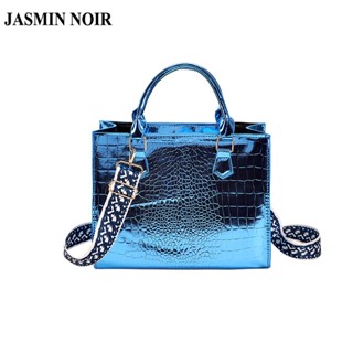 Jasmin NOIR กระเป๋าถือ กระเป๋าสะพายไหล่ สะพายข้าง หนังจระเข้ ขนาดเล็ก สําหรับสตรี