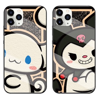 เคสโทรศัพท์มือถือแบบแก้วแข็ง ลายการ์ตูน Sanrio Kuromi Cinnamoroll สําหรับ Redmi A1 Plus 4G 11A 12C 9A K60 Note 12 Pro Max 5G K60E