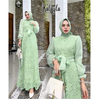 - Kalayla Dress Maxy Gamis Muslim Women Matt ชุดเดรสปาร์ตี้เชิญ Organza ผสมพรีเมี่ยม