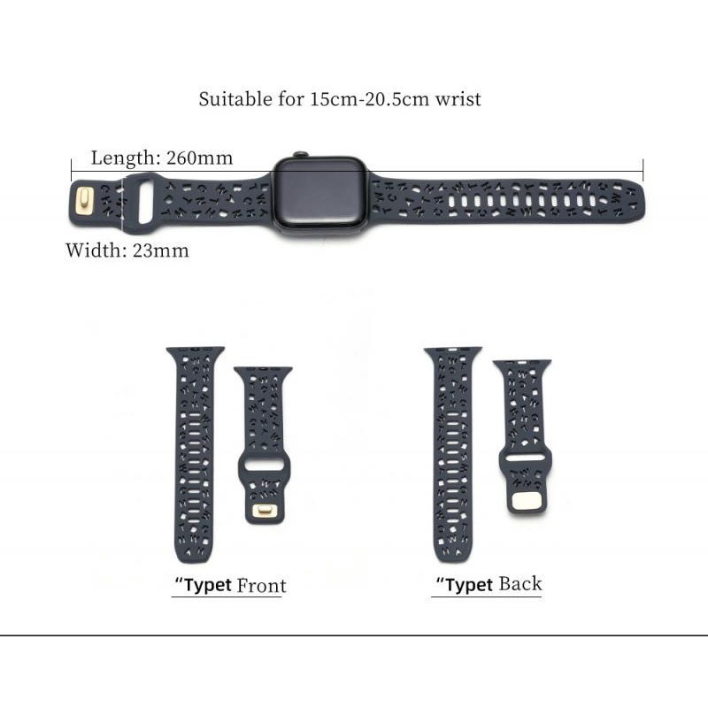 สายนาฬิกาข้อมือซิลิโคน ระบายอากาศ สําหรับ iwatch band 44 มม. 49 มม. 45 มม. 41 มม. 40 มม. 38 มม. 42 มม. iwatch series Ultra 8 SE 7 6 5 4 3