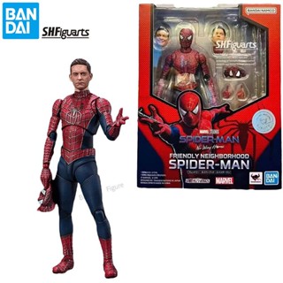 พร้อมส่ง โมเดลฟิกเกอร์ อนิเมะ BANDAI Spider Man S.H.Figuarts No Way Home The Friendly Neighborhood Tobey Spiderman ของขวัญ ของเล่นสําหรับเด็ก