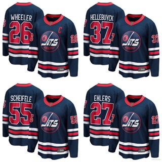 Yp2 เสื้อยืดแขนยาว พิมพ์ลาย NHL Winnipeg Jets Jersey Wheeler Ehlers Scheifele Hellebuyck พลัสไซซ์ PY2