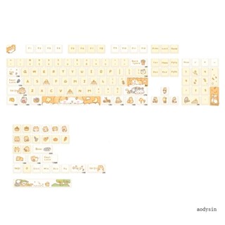 Aod ชุดปุ่มกดคีย์บอร์ด 131 คีย์ XDA ลายการ์ตูนธีม PBT