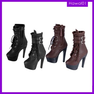 [Hawal] รองเท้าบูทส้นสูง สเกล 1/6 สําหรับตุ๊กตาฟิกเกอร์ผู้หญิง 12 นิ้ว