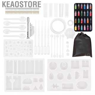 Keaostore Silicone DIY Casting Molds Jewelry Easy Cleansing Reusable Smoothly Surfaces High Flexibility for Daily Use