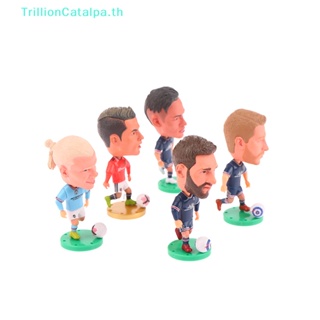 Trillioncatalpa ตุ๊กตาฟิกเกอร์ PVC รูปนักฟุตบอล Messi Neymar Mbappe Ronaldo ขนาด 6.6 ซม. สําหรับตกแต่ง