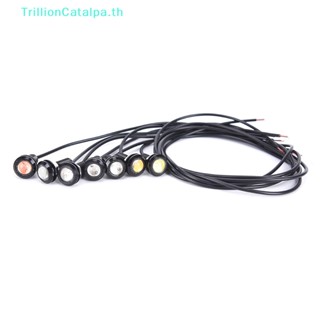 Trillioncatalpa ไฟตัดหมอก LED DRL 9W 12V 18 มม. สีแดง สําหรับรถยนต์