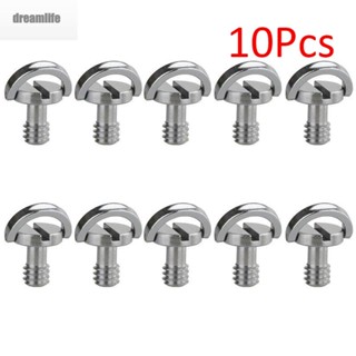 【DREAMLIFE】Hot Sale 1/4 For Camera Tripod Release Silver Professional 10Pcs D-Ring Screw