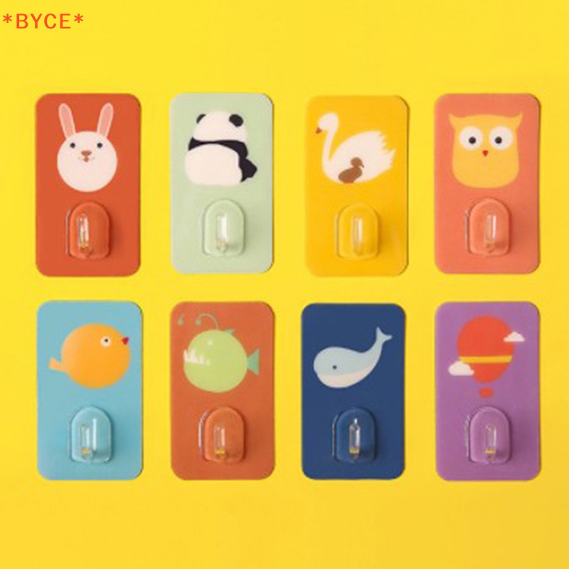 Byce> ใหม่ ตะขอแขวนติดผนังน่ารัก ไม่ต้องเจาะ ไร้รอยต่อ กาวติดผนัง ห้องครัว แขวนใหม่