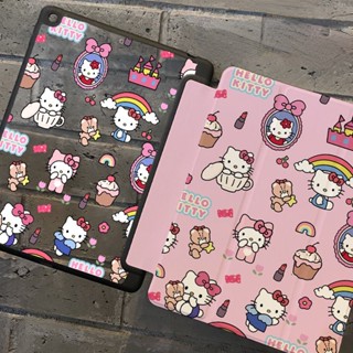 เคสหนัง PU อะคริลิค ลายการ์ตูนคิตตี้ พร้อมช่องใส่ดินสอ สําหรับ iPad Air 5 iPad 10 iPad 10.2 iPad mini 6